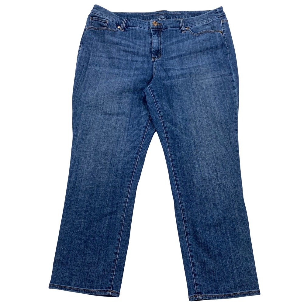 Chico's So Slimming Girlfriend Slim Leg Ankle Blue Jeans Women 3P (US 16P/XLP